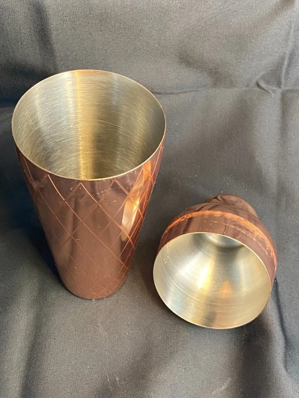 VonShef Rose-Copper Etched Parisian Cocktail Shaker